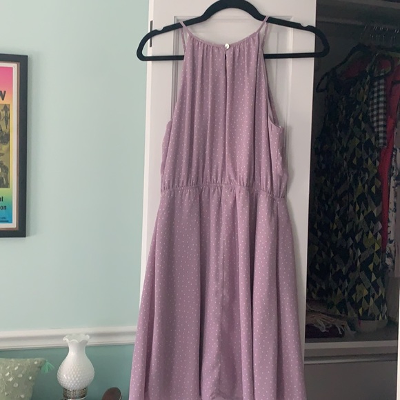Lilac Polkadot Dress Small - Picture 3 of 3